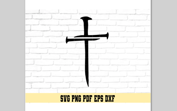 Cross Made of Nails Easter Design T-Shirt Designs