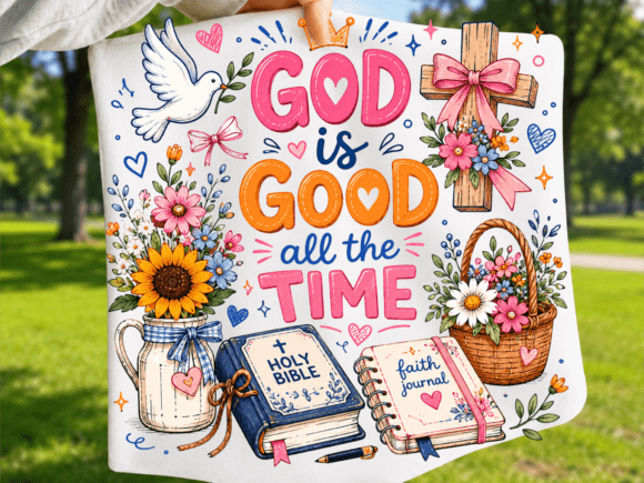 God is Good All the Time Sunflower Chris T-Shirt Designs