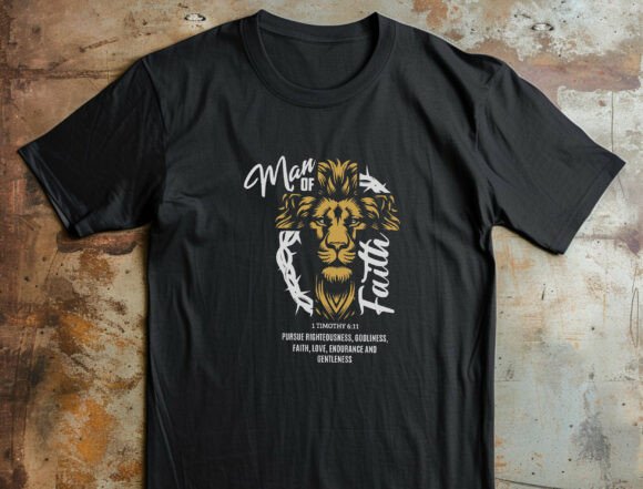 Man of Faith Svg for T-Shirt Designs
