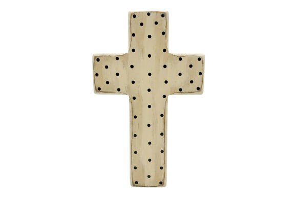 Polka Dot Wooden Cross T-Shirt Designs
