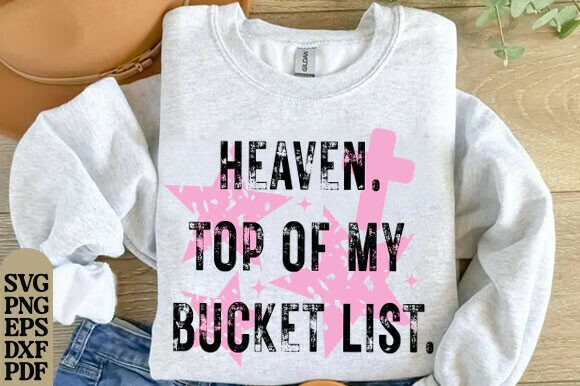 Retro Heaven Top of My List PNG for T-Shirt Designs