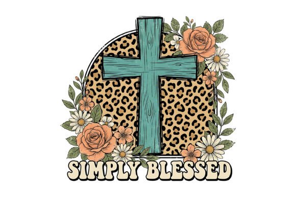 Simply Blessed Cross SVG for T-Shirt Designs